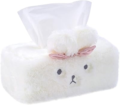 Boîte à mouchoirs en peluche lapin housse de boîte forme d'éléphant