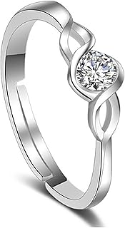 Une bague élégante au design délicat en platine pour femme de shining diva