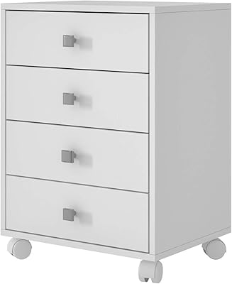 Commode 4 tiroirs brv moves blanche petite taille hauteur 625 cm