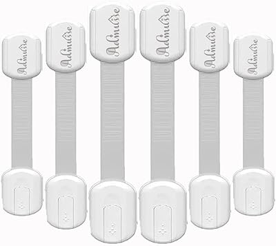 Serrures de sécurité pour enfants admos, pack de 6 serrures adhésives pour armoires