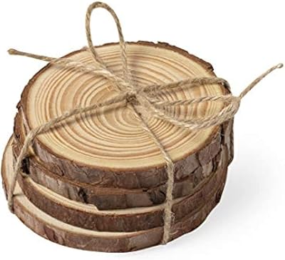 Un ensemble de 4 sous-verres pour tasses à thé en bois de pin