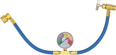 Tuyau de remplissage de réfrigérant pour climatiseur wenomo r134a avec jauge pour voiture
