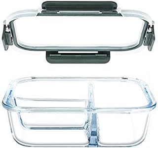Récipients de préparation de repas en verre u home 3 compartiments - récipients