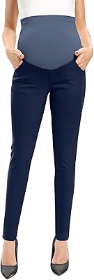 Jean skinny de maternité sur le ventre pour femme, coupe slim confortable