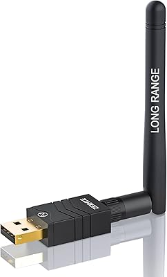 Adaptateur bluetooth usb longue portée pour pc dongle bluetooth usb 5.1 avec antenne