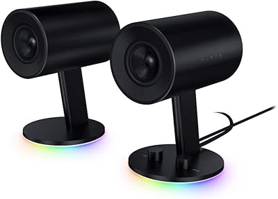 Haut-parleurs pc razer nomo chroma 2.0, ports de basses arrière pour une immersion