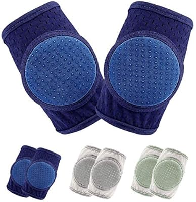 Feitang 3 paires de genouillères pour bébé rampant, (3 couleurs) genouillères de protection