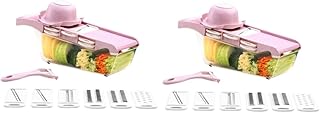 Coupe-légumes multifonction lux shiny, lot de 2 pièces, polyvalent pour hacher les légumes