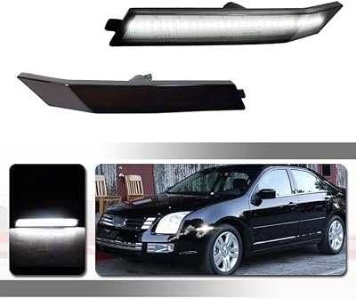 Tonsya kit de lentilles fumées led blanches pour pare-chocs avant ford fusion