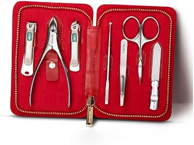Ensemble de manucure 7 en 1 en acier inoxydable, ensemble de soins
