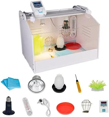 Cage à poulet artificielle classique pour petits poussins et incubateur d'œufs 48 x 30 x 30 cm avec lampe solaire, lampe chauffante et thermostat. Le meilleur du e-commerce discount réuni sur Diaytar