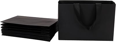 Red dot gift® sacs à dragées noirs unis avec poignée en ruban gros-grain