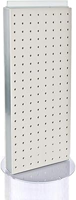 Azar 700509-wht panneau d'affichage double face non rotatif, blanc uni