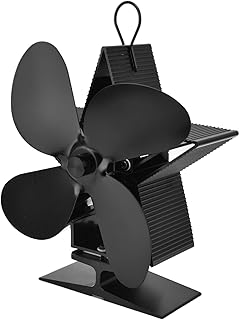 Ventilateur de poêle à chaleur 4 pales ventilateur de cheminée avec thermomètre fonctionnement