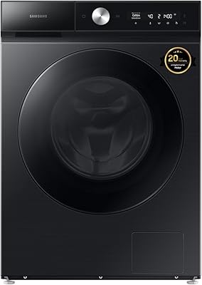 Ensemble lave-linge et sèche-linge samsung, noir, 11,5 kg, avec eco bubble, technologie wash