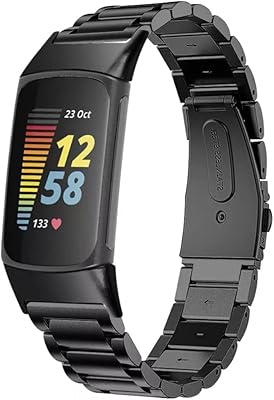 Bracelet de remplacement dado en acier inoxydable compatible avec la montre fitbit charge