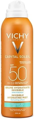Un spray utilisé pour se protéger des rayons du soleil de vichy, adapté