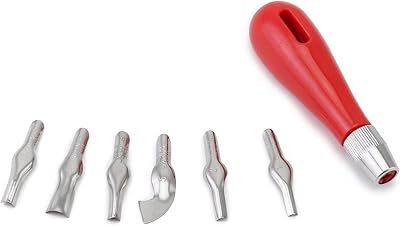 Ensemble de couteaux à linoléum q-work, outil de coupe de linoléum pour la découpe