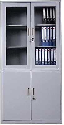 Armoire ae en verre et métal à quatre portes - couleur gris - largeur 90 x profondeur 40 x hauteur 185 cm. Le meilleur rapport qualité-prix du web sénégalais sur Diaytar