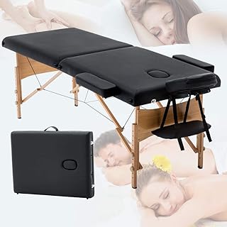 Table de lit de massage portable cool baby medibeauty, légère 17 kg, noire