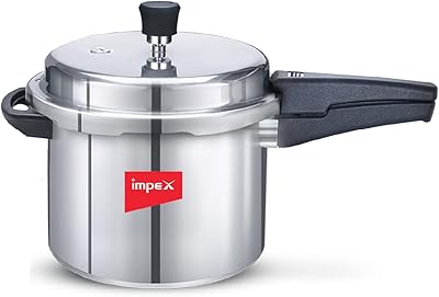 Autocuiseur impex 5 en aluminium, capacité 5 litres, fond sans induction, couvercle externe