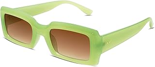 Lunettes de soleil rectangulaires à la mode pour femmes et hommes, style vintage