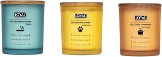 Ensemble de bougies parfumées loyal anti-tabac, animaux et cuisine 250g