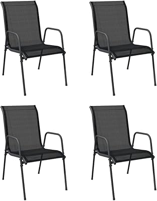 Vedaxl 4 chaises de jardin mobilier d'extérieur pour terrasse, balcon et cour, fauteuil