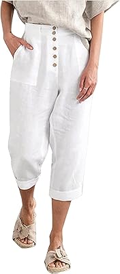 Short d'été en coton et lin à jambes larges pour femmes, pantalon palazzo