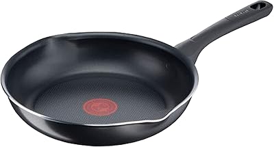 Tefal b5580423 poêle day 24 cm, revêtement antiadhésif titane, signal thermique, facile à