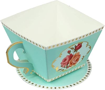50pcs mini théière faveur de mariage boîte à bonbons avec rubans