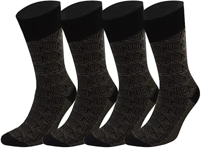 Chaussettes formelles turques en bambou pour hommes, lot de 4 chaussettes marron