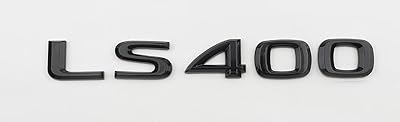 Emblème du logo ls 400 de couleur noir brillant adapté à la voiture