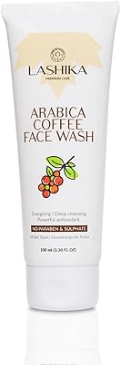 Nettoyant visage au café lashika arabica pour unisexe sans paraben ni