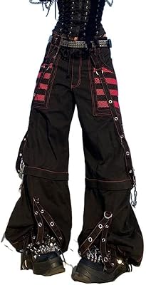 Jean taille haute y2k pour femme, jean droit à jambe large de style