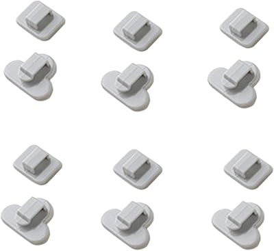6 ensembles de supports de télécommande support de rangement mural en plastique adhésif-avec