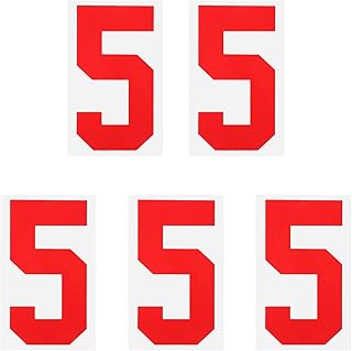 Fer à transfert thermique mixinity no.5 8 pouces numéro un rouge pour uniformes