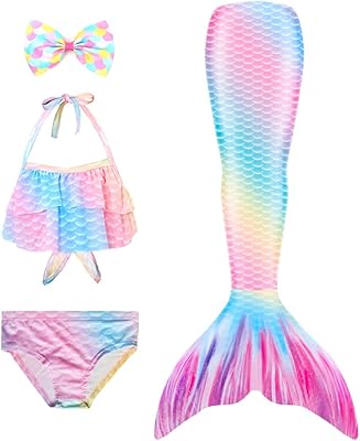 Maillot de bain 3 pièces queue de sirène pour filles à 12