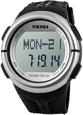 Montre de suivi de fréquence cardiaque led skmei 1058 avec podomètre
