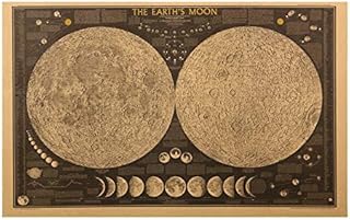 Cravate ler grand papier vintage terre lune carte du monde affiche murale décoration