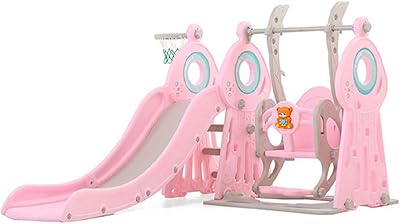 Structure de jeu extérieure 3 en 1 pour enfants avec balançoire et jeu