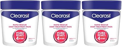 Tampons nettoyants pour le visage contre l'acné clearasil - tampons de traitement