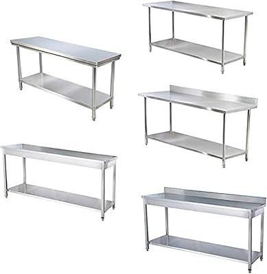 Table de travail grace en acier inoxydable, 3 tailles, table de travail commerciale