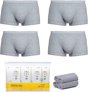 Goodern 4 pièces sous-vêtements jetables pour hommes boxeurs en coton de qualité supérieure