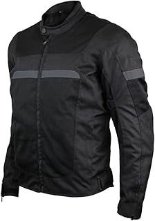 Veste de moto en maille réfléchissante perforée pour homme avec armure ce, noir