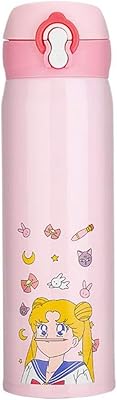 Mignonne tasse au design sailor moon avec couvercle portable, tasse à eau isolée