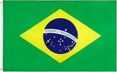 Drapeau du brésil (60 x 90 cm) un seul côté avec visibilité