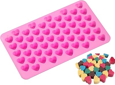 Moule à gâteau ecv love heart 55 trous moule chocolat en silicone antiadhésif