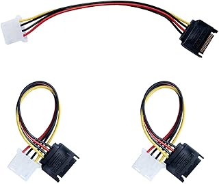 Câble d'alimentation sata de curve® 15 broches série mâle vers molex lp4 femelle ide 8 pouces (paquet de 3). Shopping en ligne au Sénégal ? Pensez Diaytar !