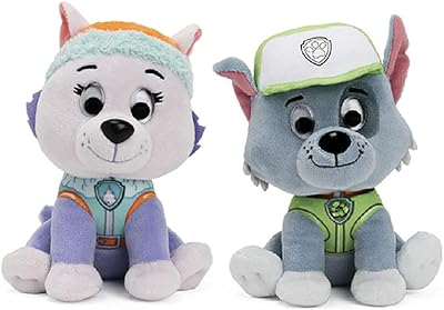 Jouet en peluche dh.e. gun paw patrol taille 6" paquet de 2 everest